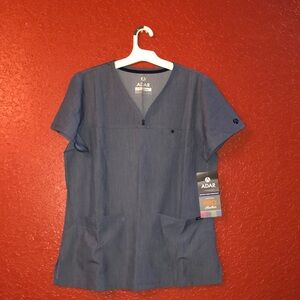 Adar Navy Blue Short Sleeve Top